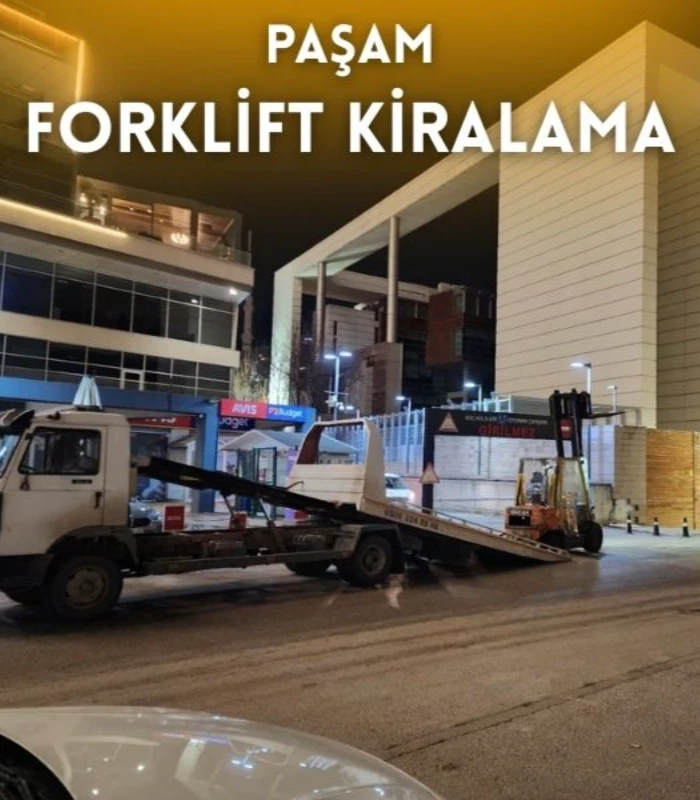 Bilkent kiralık forklift hizmeti veren Paşam Forklift Kiralama sahada çalışma